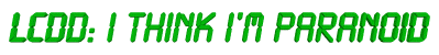 LcdD font