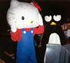 Hello Kitty and Badtz-Maru Doing Dance Dance Revolution (35k)