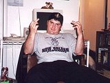 Chris giving the one finger sulute